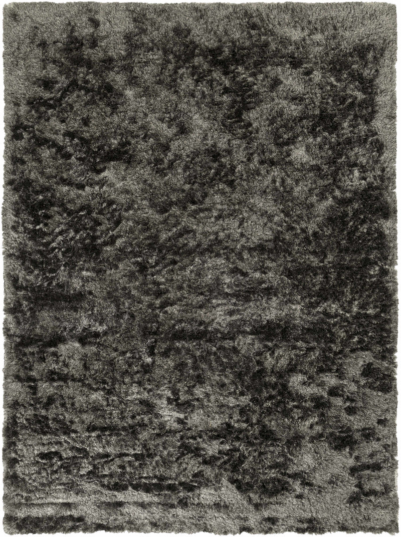 Ink Blue Hand Woven 100% Polyester Modern Rectangle Handmade rug, Indoor use only, no fringe, non-washable.