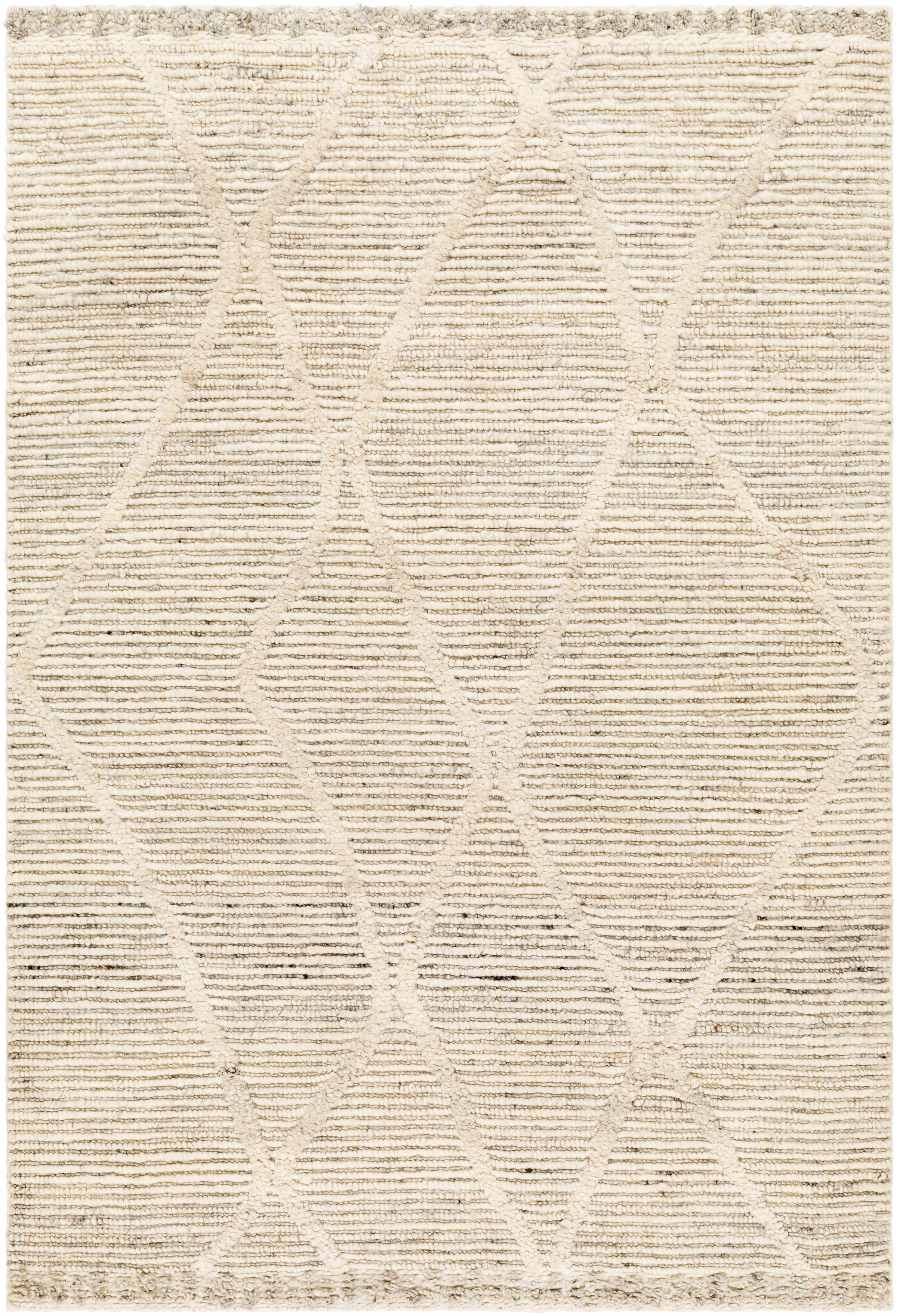 Cream Hand Woven 100% NZ Wool Global Rectangle Handmade rug, Indoor use only, no fringe, non-washable. runner also available
