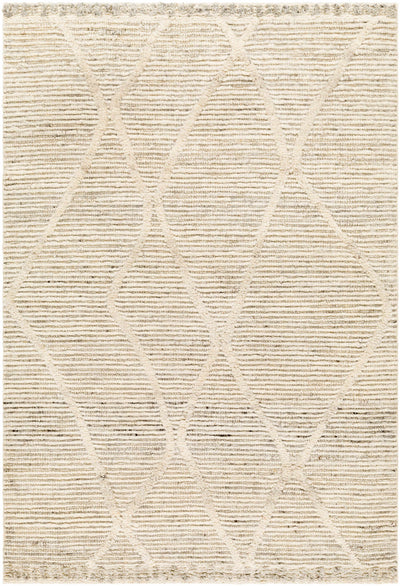 Cream Hand Woven 100% NZ Wool Global Rectangle Handmade rug, Indoor use only, no fringe, non-washable. runner also available