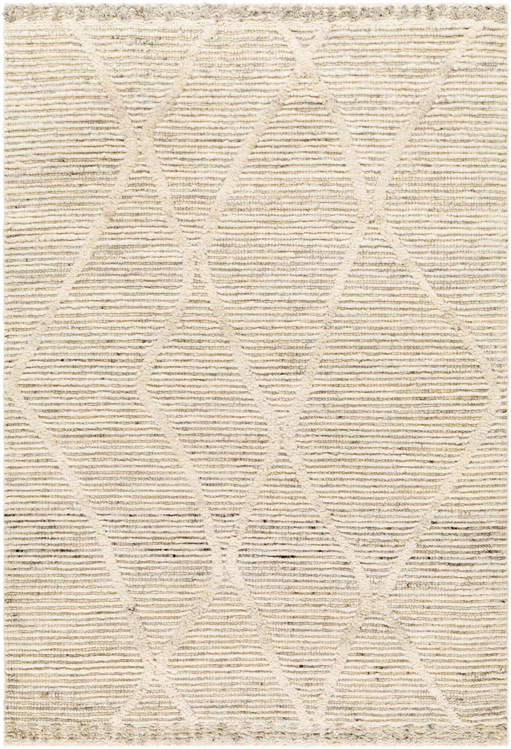 Cream Hand Woven 100% NZ Wool Global Rectangle Handmade rug, Indoor use only, no fringe, non-washable. runner also available