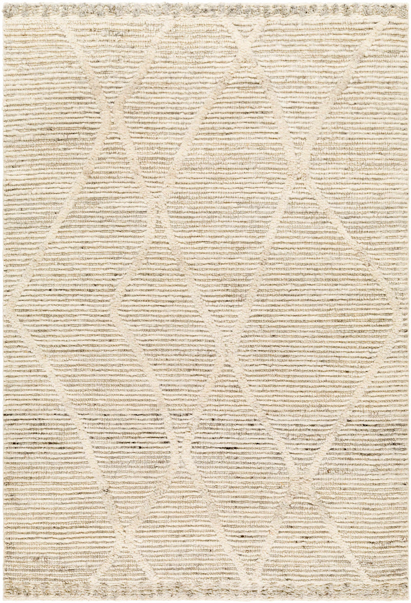 Cream Hand Woven 100% NZ Wool Global Rectangle Handmade rug, Indoor use only, no fringe, non-washable. runner also available