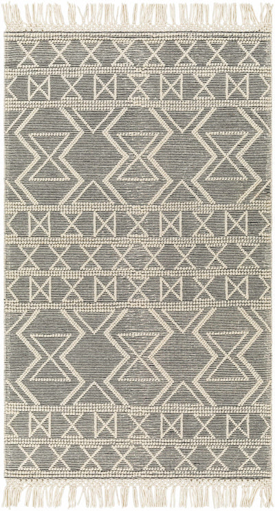 Ivory Hand Woven 60% Wool, 40% Polyester Cottage Rectangle Handmade rug, Indoor use only, has fringe, non-washable. round, runner also available