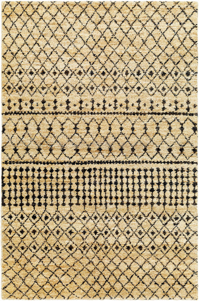 Butter Hand Knotted 100% Jute Global Rectangle Handmade rug, Indoor use only, no fringe, non-washable.