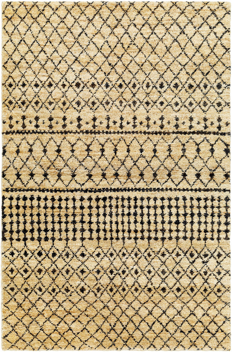 Butter Hand Knotted 100% Jute Global Rectangle Handmade rug, Indoor use only, no fringe, non-washable.