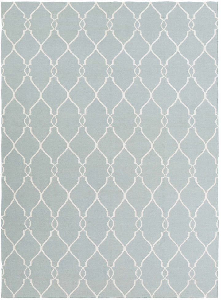 Blue Hand Woven 100% Wool Modern Rectangle Handmade rug, Indoor use only, no fringe, non-washable. round, runner also available