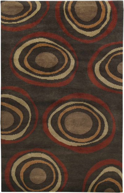 Black Hand Knotted 100% Wool Modern Rectangle Handmade rug, Indoor use only, no fringe, non-washable.