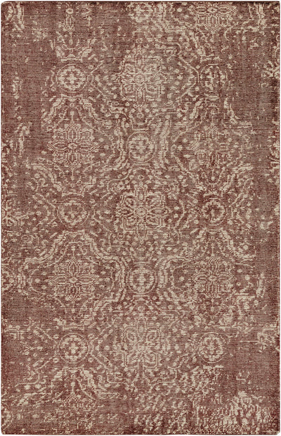 Burgundy Hand Knotted 100% Wool Traditional Rectangle Handmade rug, Indoor use only, no fringe, non-washable.