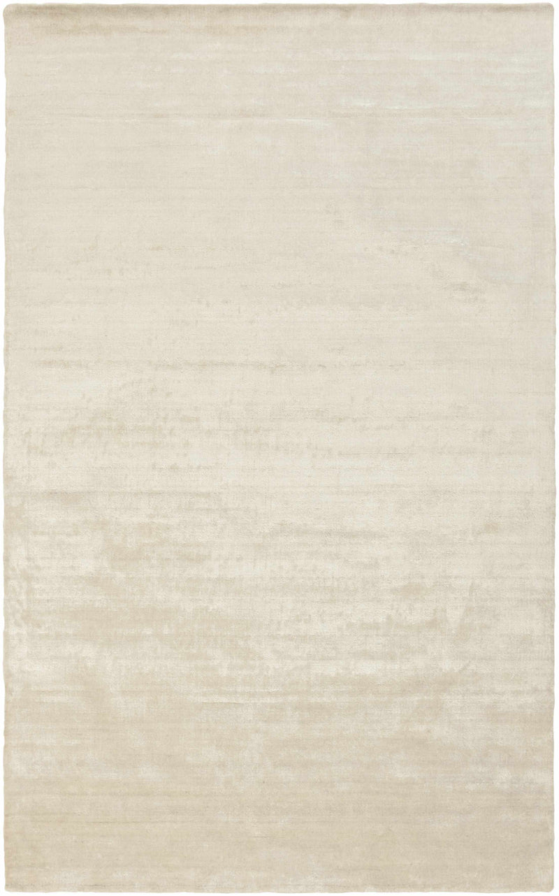White Hand Loomed 100% Viscose Modern Rectangle Handmade rug, Indoor use only, no fringe, non-washable.