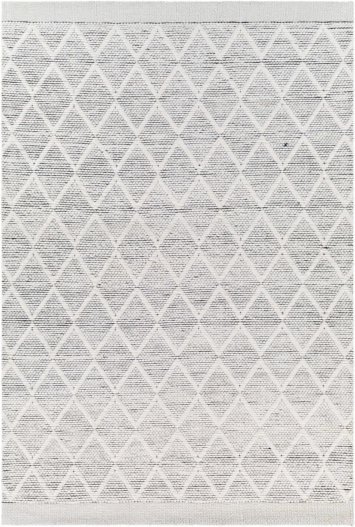 Cream Hand Woven 70% Recycled PET Yarn, 30% Wool Cottage Rectangle Handmade rug, Indoor use only, no fringe, non-washable. runner also available
