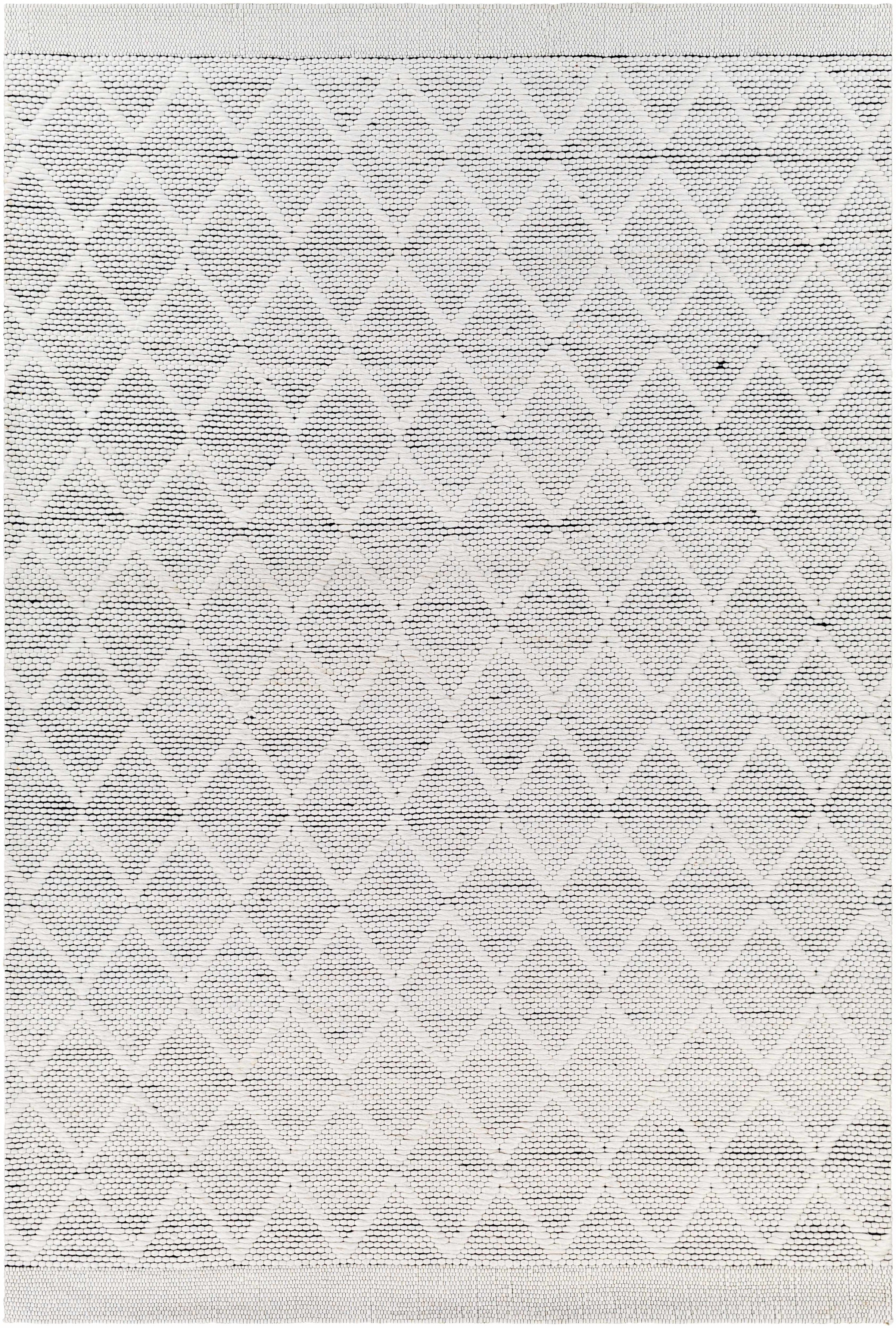 Cream Hand Woven 70% Recycled PET Yarn, 30% Wool Cottage Rectangle Handmade rug, Indoor use only, no fringe, non-washable. runner also available