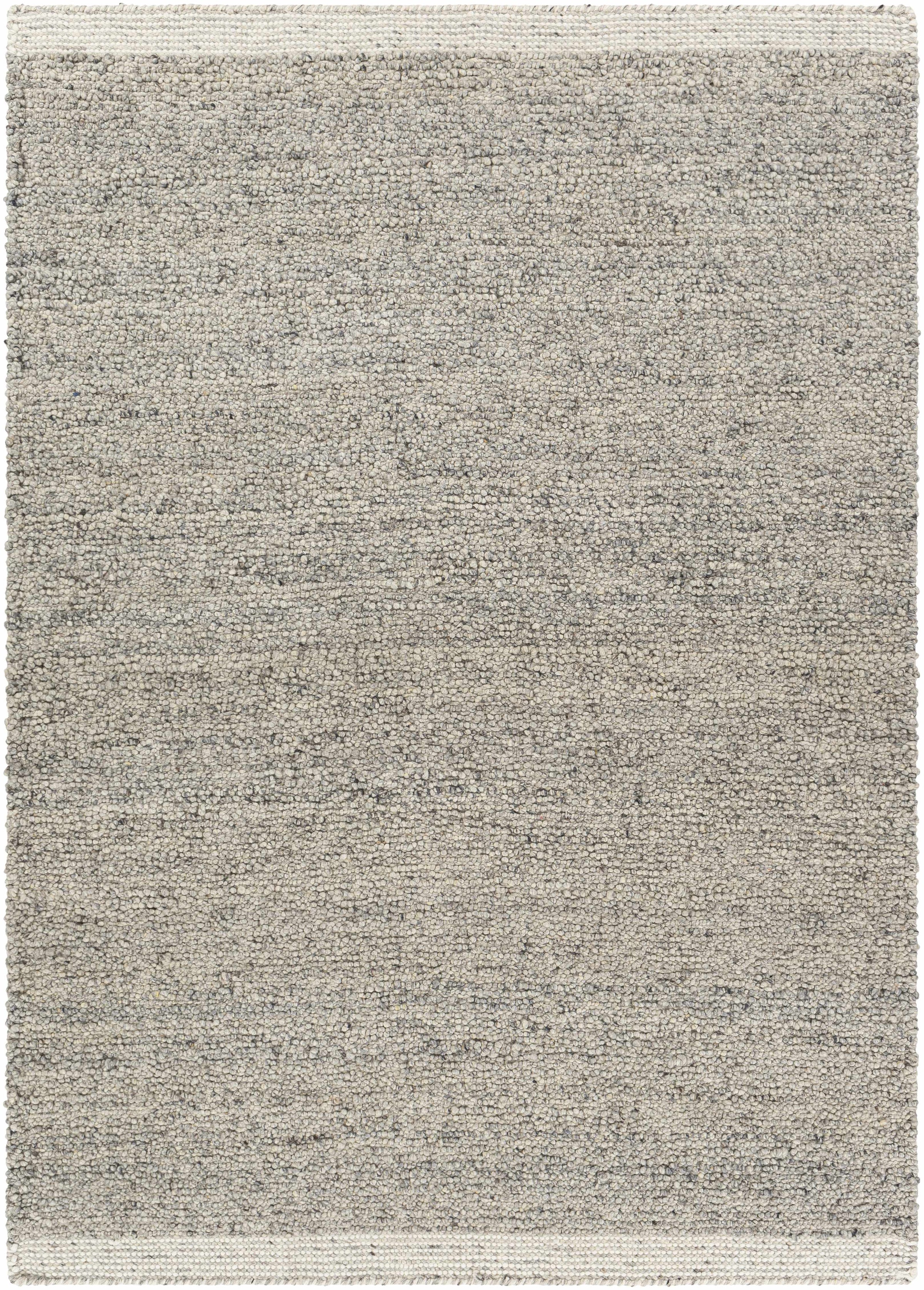 Charcoal Hand Woven 70% Wool, 30% Polyester Modern Rectangle Handmade rug, Indoor use only, no fringe, non-washable.