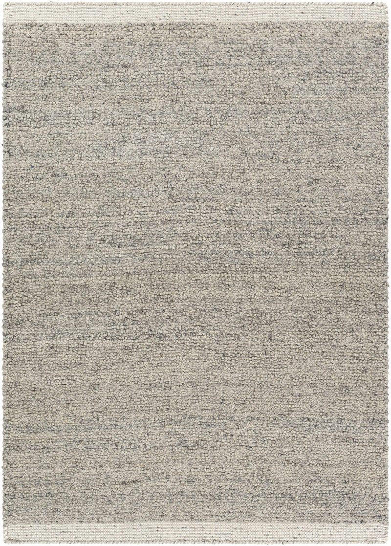 Charcoal Hand Woven 70% Wool, 30% Polyester Modern Rectangle Handmade rug, Indoor use only, no fringe, non-washable.