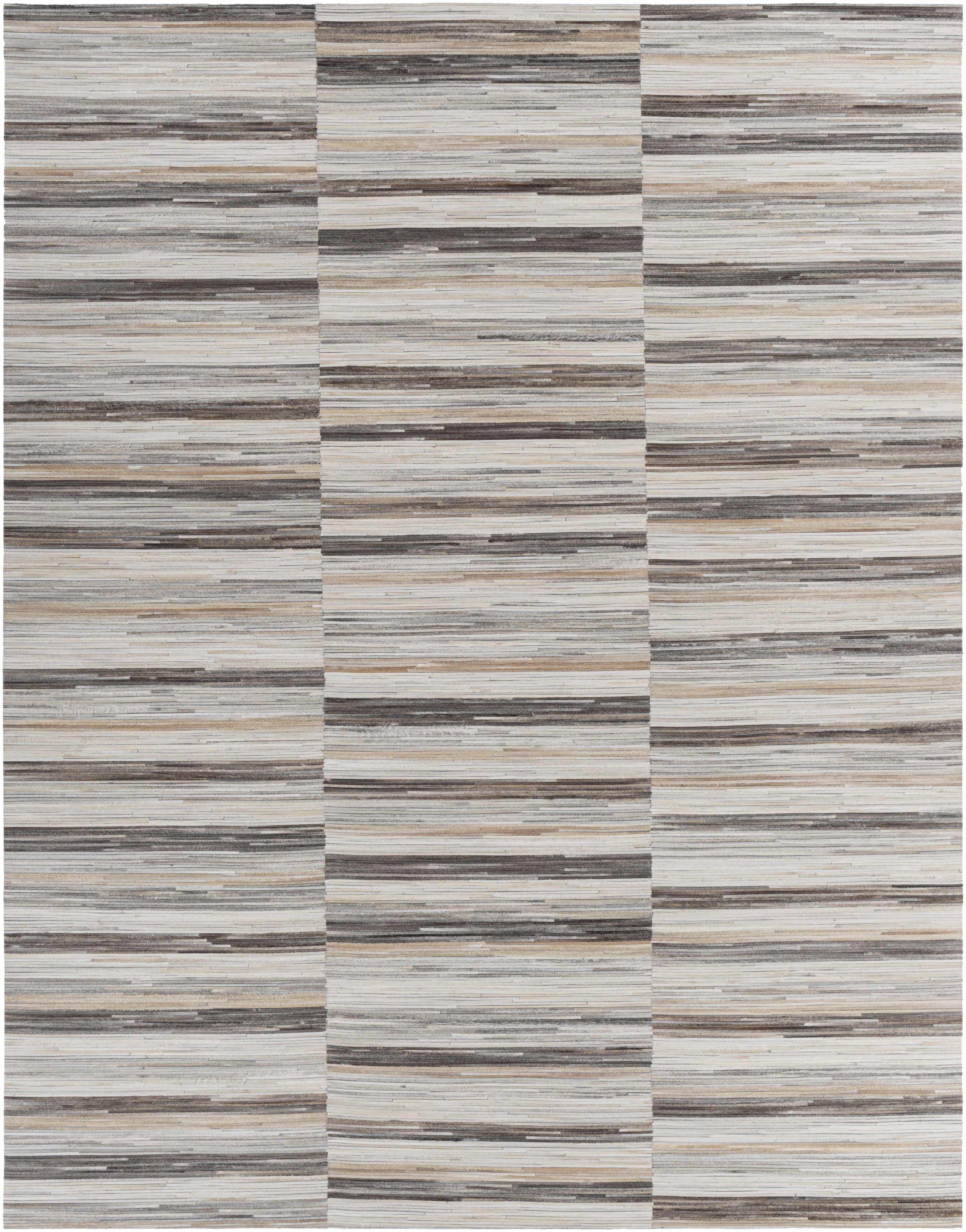 Dark Brown Hand Crafted 100% Hair On Hide Modern Rectangle Handmade rug, Indoor use only, no fringe, non-washable.