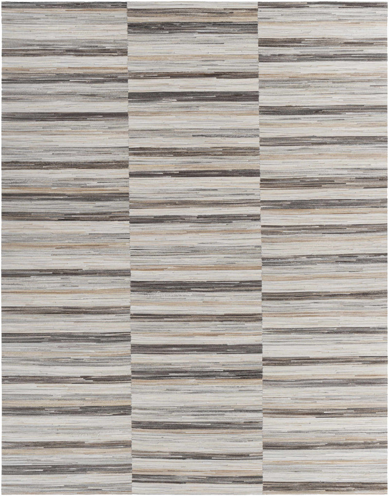 Dark Brown Hand Crafted 100% Hair On Hide Modern Rectangle Handmade rug, Indoor use only, no fringe, non-washable.