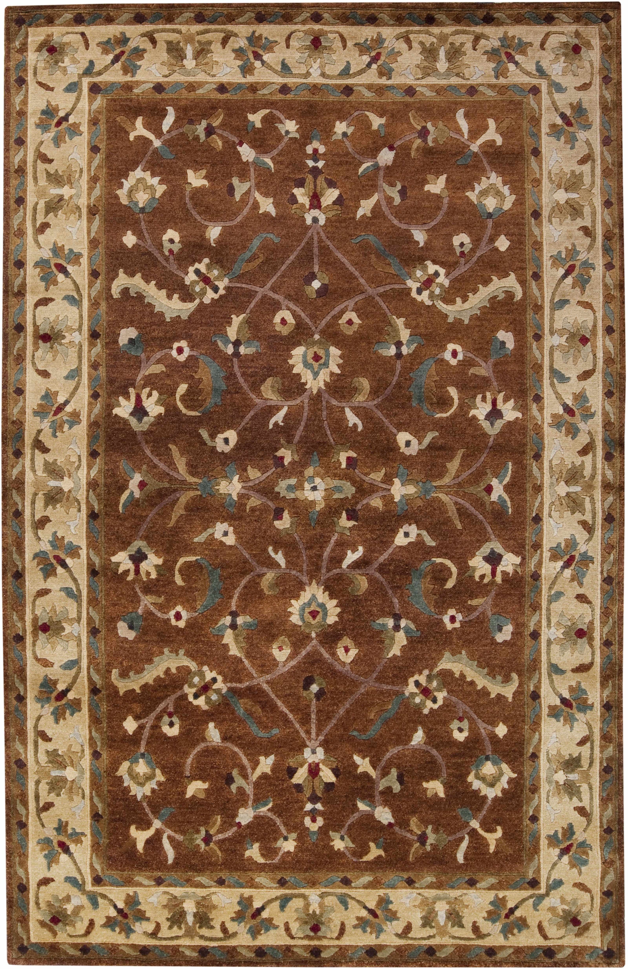 Brown Hand Knotted 100% NZ Wool Traditional Rectangle Handmade rug, Indoor use only, no fringe, non-washable. runner also available