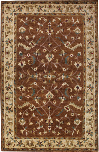 Brown Hand Knotted 100% NZ Wool Traditional Rectangle Handmade rug, Indoor use only, no fringe, non-washable. runner also available