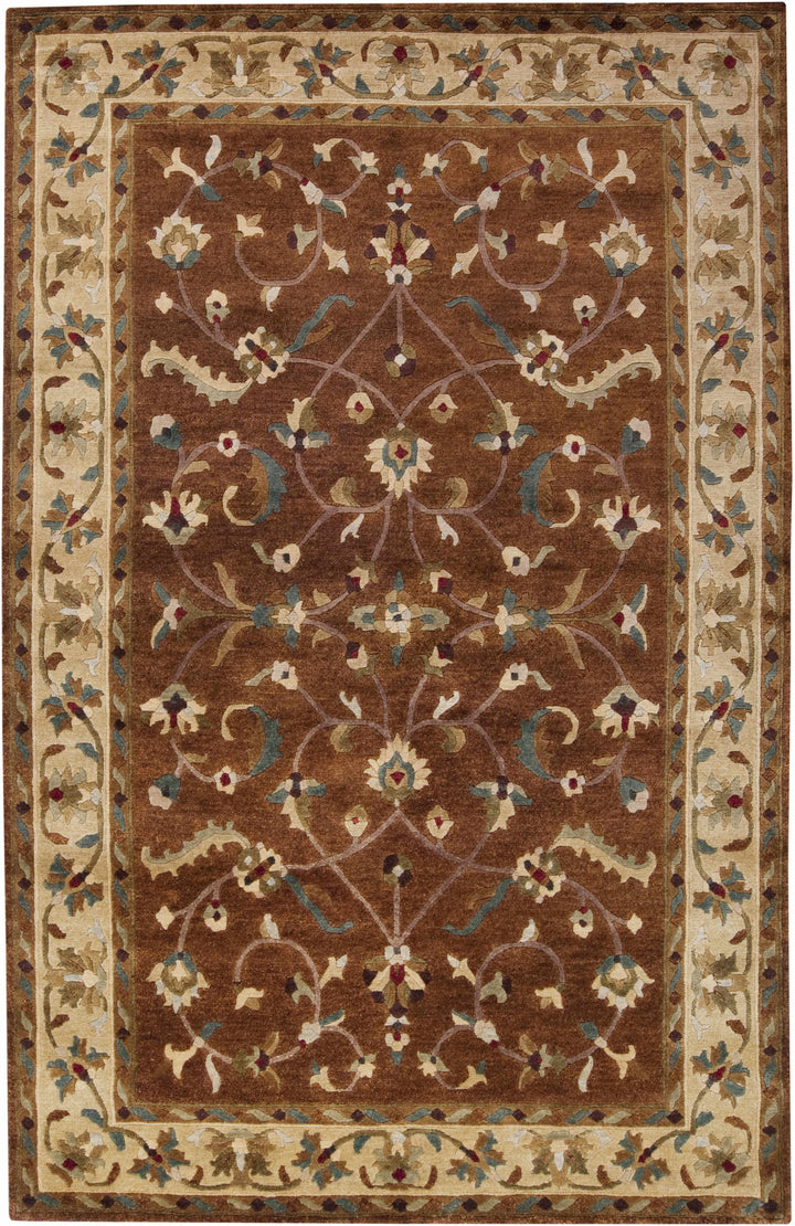 Brown Hand Knotted 100% NZ Wool Traditional Rectangle Handmade rug, Indoor use only, no fringe, non-washable. runner also available