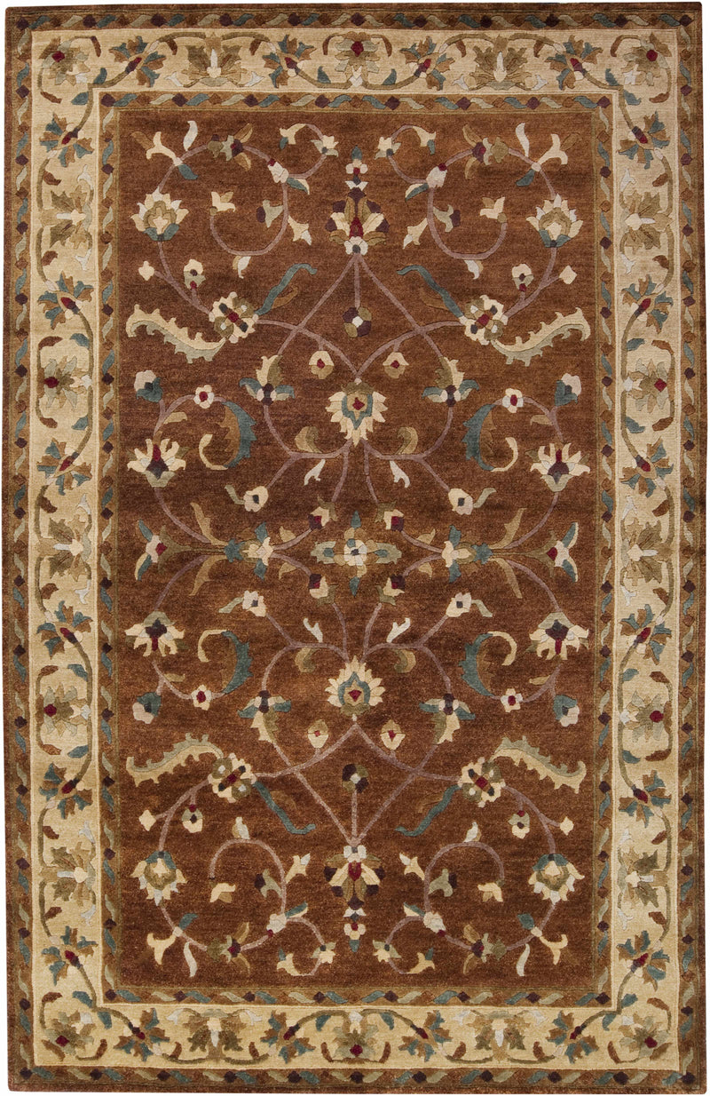 Brown Hand Knotted 100% NZ Wool Traditional Rectangle Handmade rug, Indoor use only, no fringe, non-washable. runner also available