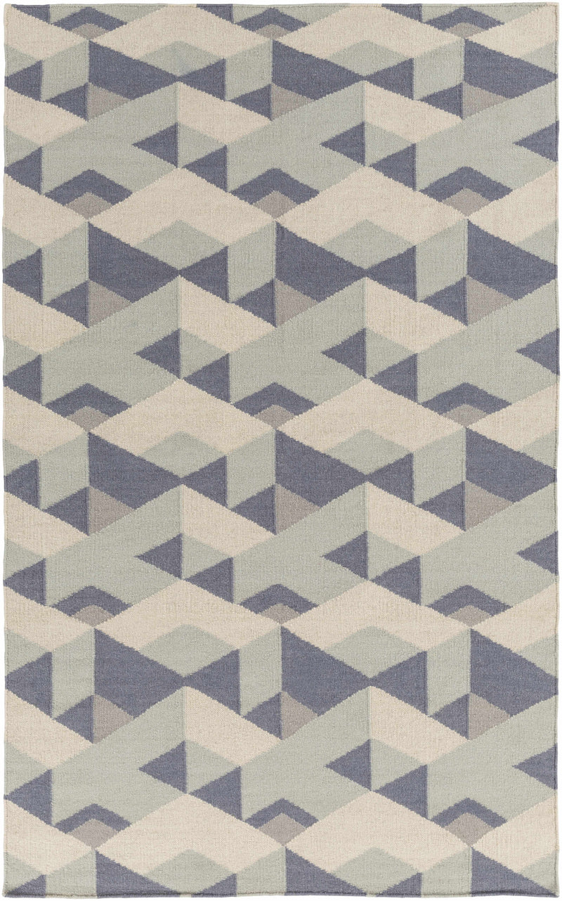 Denim Hand Woven 100% Wool Modern Rectangle Handmade rug, Indoor use only, no fringe, non-washable. runner also available