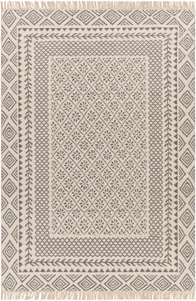 Beige Hand Woven 100% Wool Global Rectangle Handmade rug, Indoor use only, has fringe, non-washable. runner also available