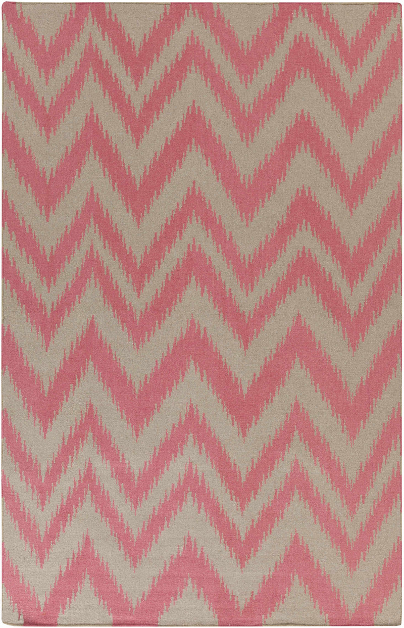 Orange Hand Woven 100% Wool Modern Rectangle Handmade rug, Indoor use only, no fringe, non-washable.