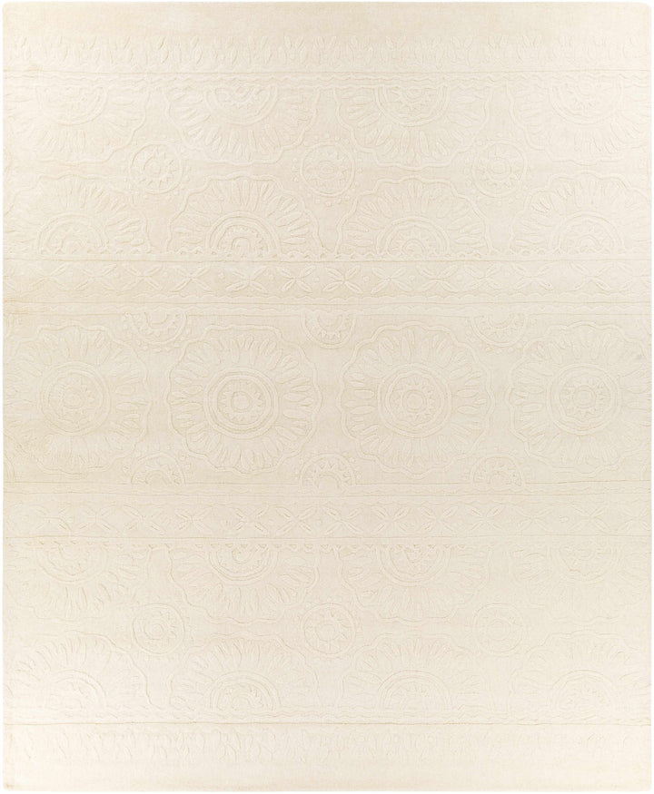 Beige Hand Loomed 100% Wool Modern Rectangle Handmade rug, Indoor use only, no fringe, non-washable. runner also available