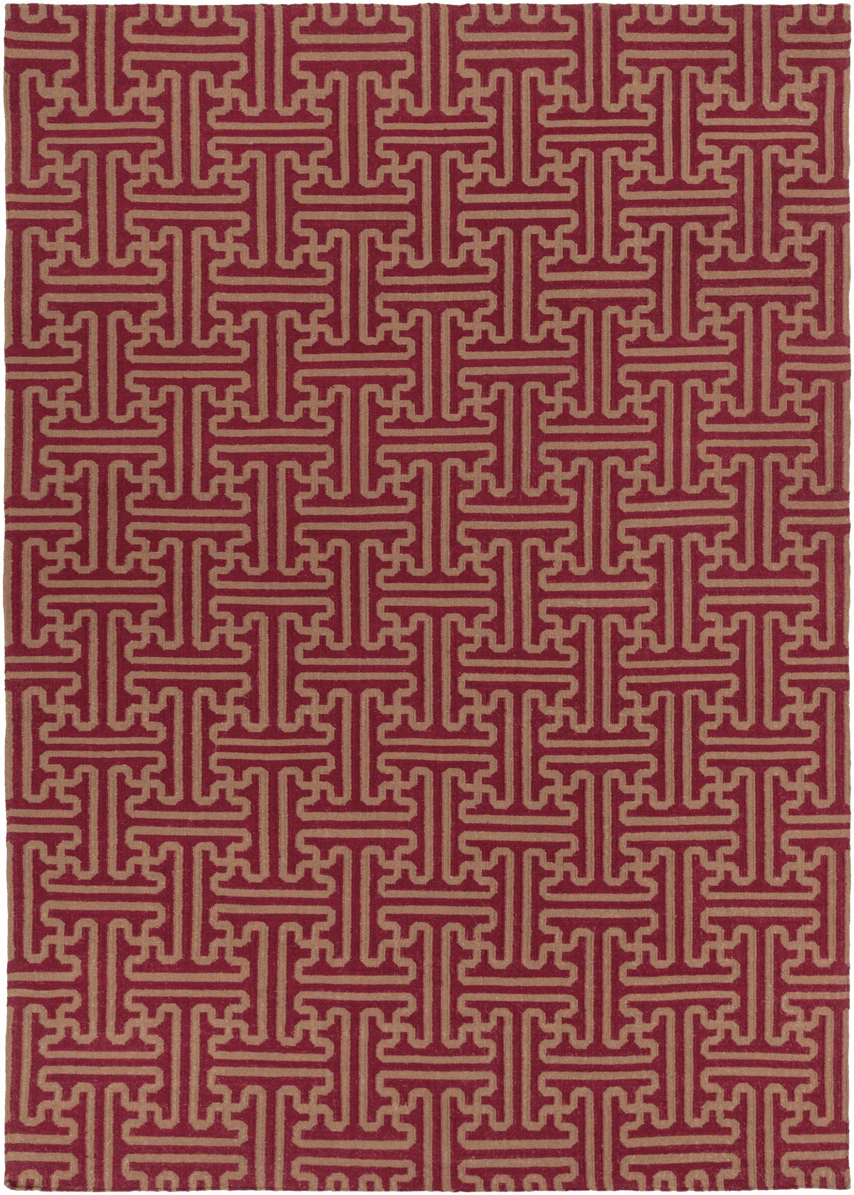 Rust Hand Woven 100% Wool Modern Rectangle Handmade rug, Indoor use only, no fringe, non-washable. runner also available