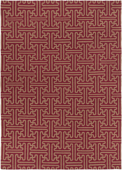 Rust Hand Woven 100% Wool Modern Rectangle Handmade rug, Indoor use only, no fringe, non-washable. runner also available