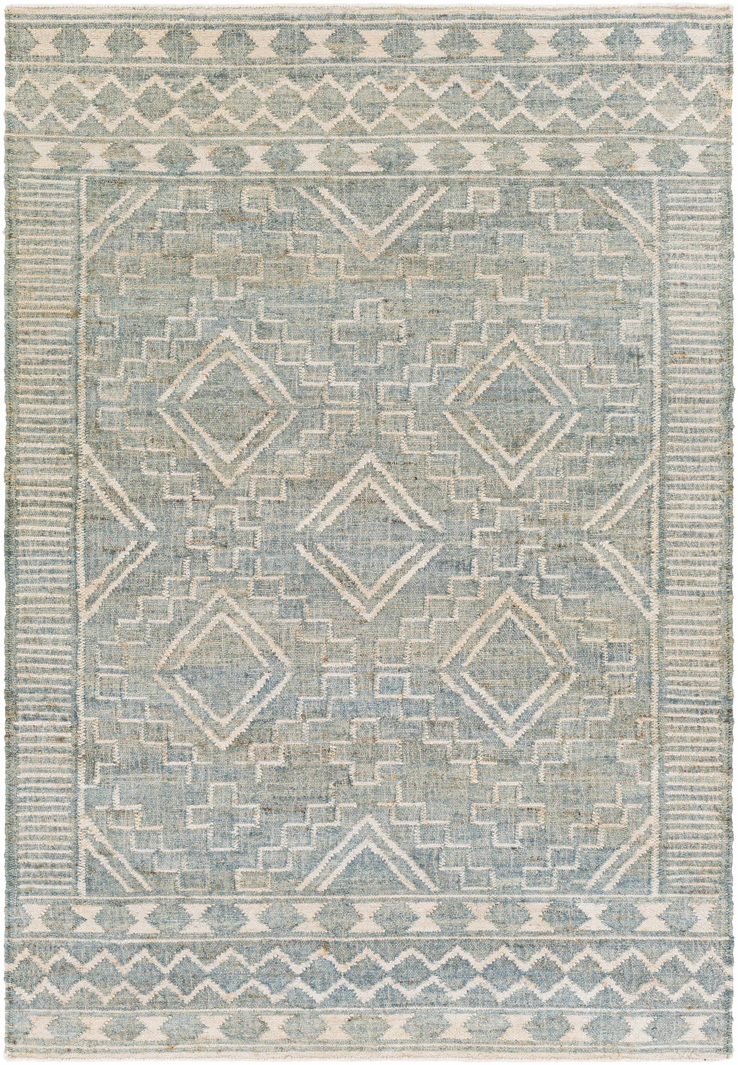 Dusty Sage Hand Woven 100% Jute Global Rectangle Handmade rug, Indoor use only, no fringe, non-washable. runner also available