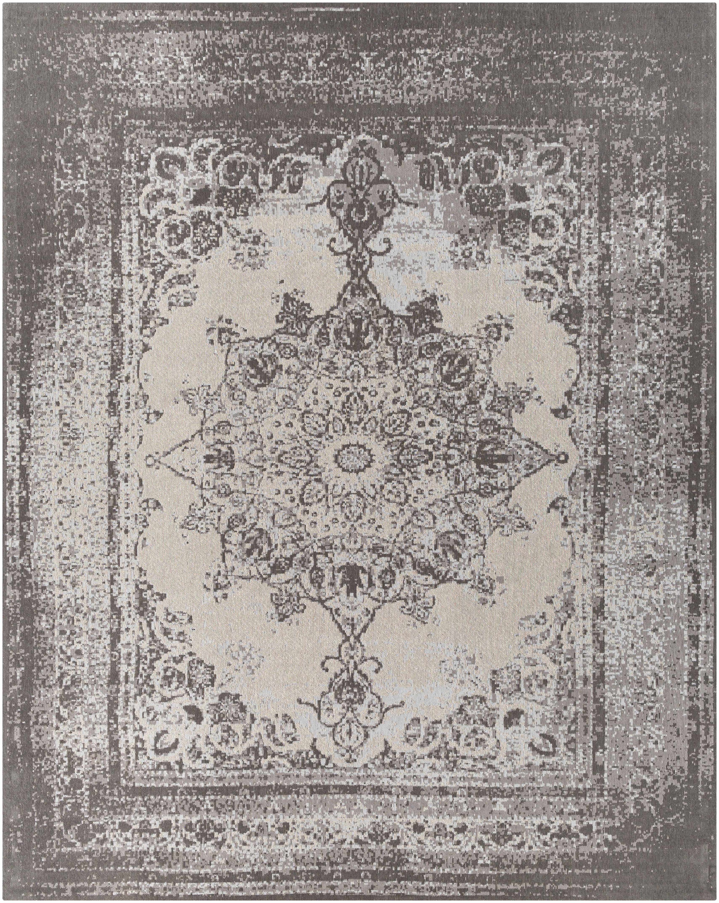 Charcoal Hand Woven 100% Chenille-Polyester Traditional Rectangle Handmade rug, Indoor use only, no fringe, non-washable.