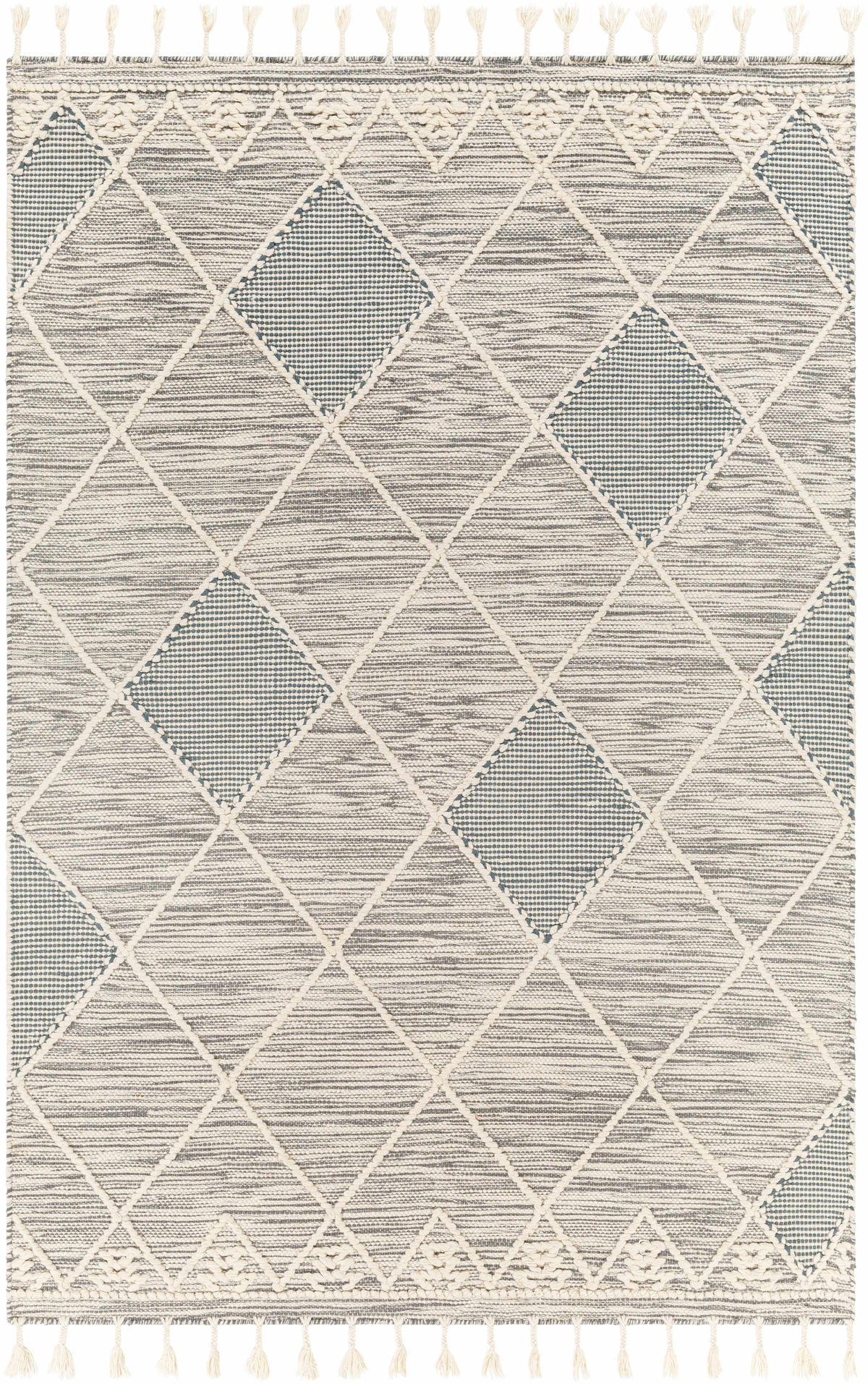 Charcoal Hand Woven 100% Wool Global Rectangle Handmade rug, Indoor use only, has fringe, non-washable. runner also available
