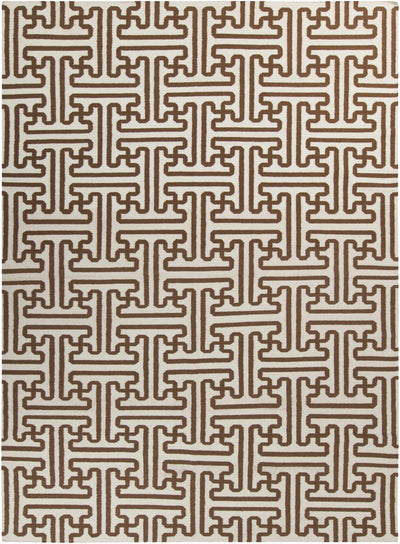 Ivory Hand Woven 100% Wool Modern Rectangle Handmade rug, Indoor use only, no fringe, non-washable. runner also available