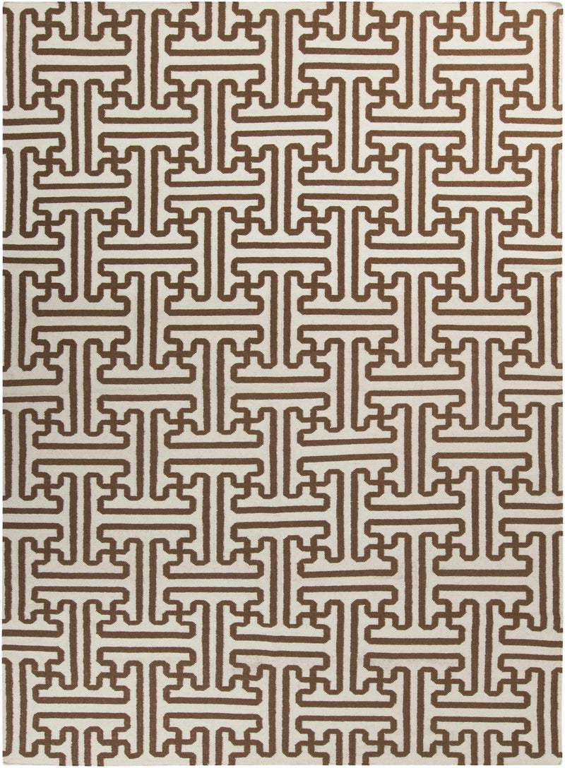 Ivory Hand Woven 100% Wool Modern Rectangle Handmade rug, Indoor use only, no fringe, non-washable. runner also available