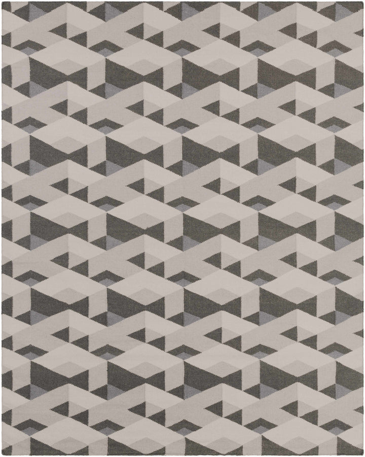 Charcoal Hand Woven 100% Wool Modern Rectangle Handmade rug, Indoor use only, no fringe, non-washable. runner also available