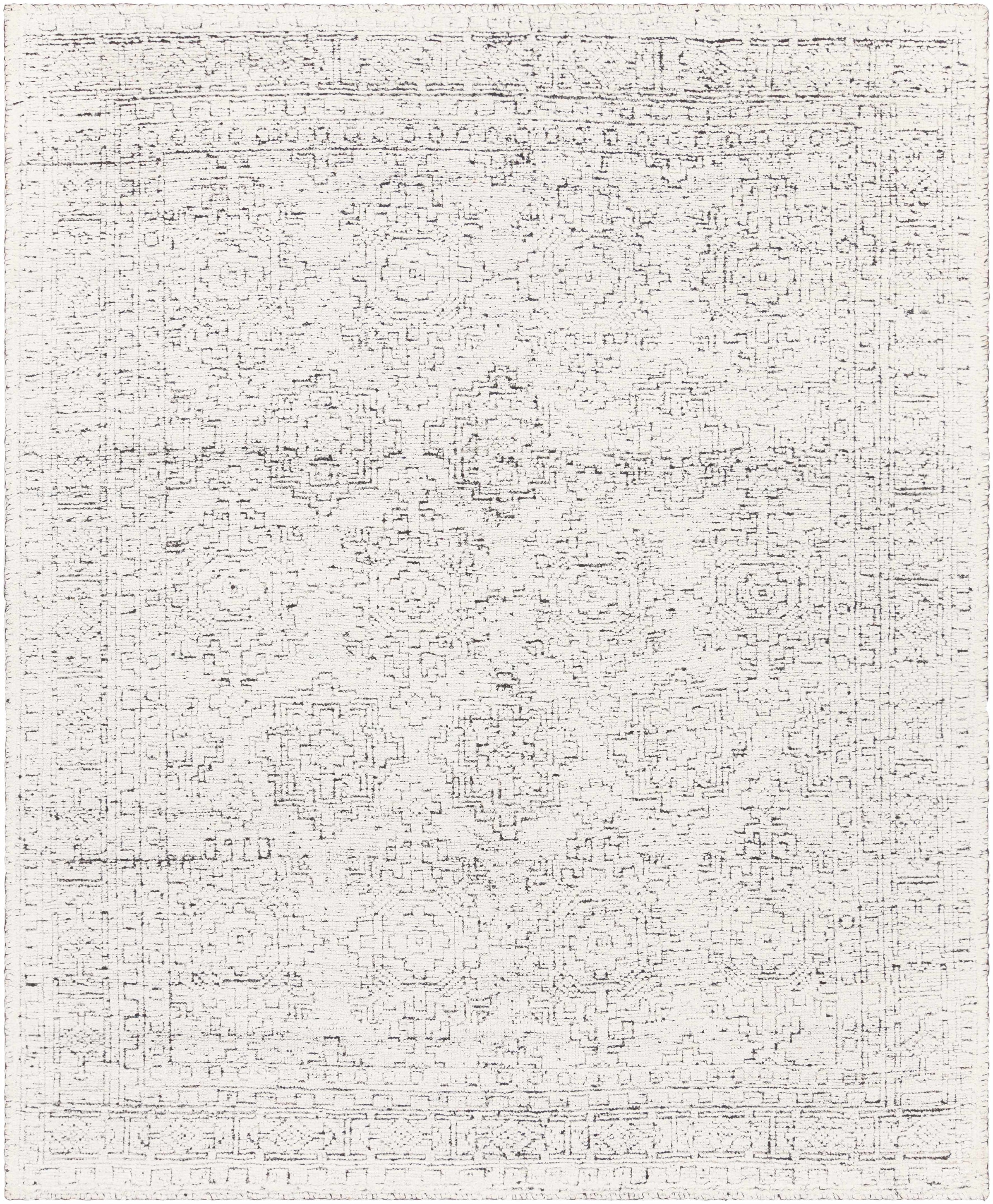 Black Hand Knotted 100% Viscose Traditional Rectangle Handmade rug, Indoor use only, no fringe, non-washable.