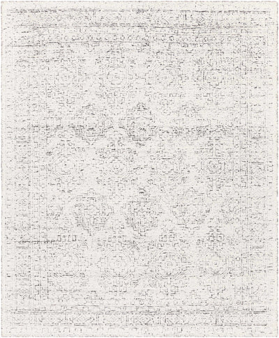 Black Hand Knotted 100% Viscose Traditional Rectangle Handmade rug, Indoor use only, no fringe, non-washable.