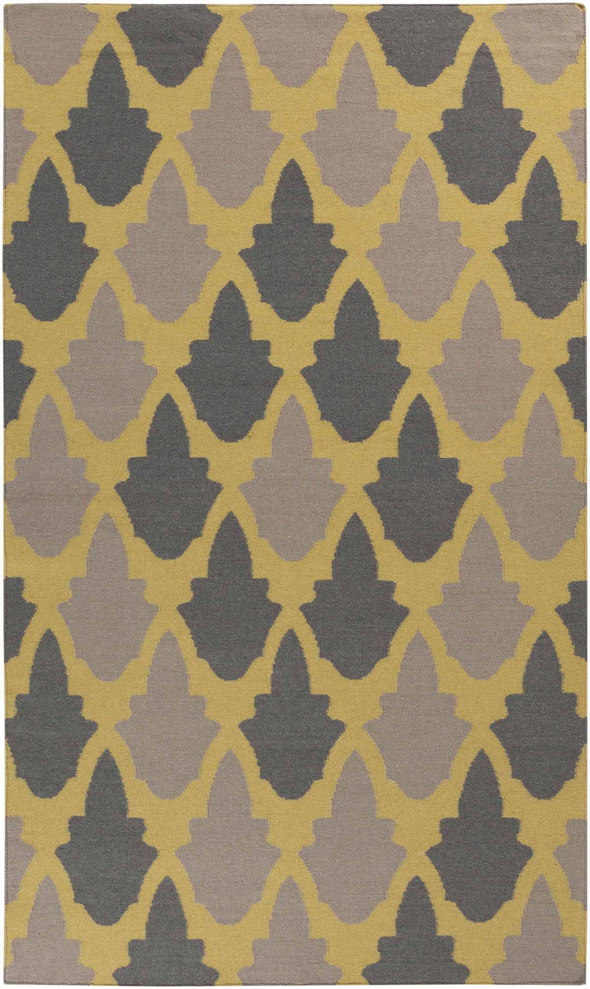 Olive Hand Woven 100% Wool Modern Rectangle Handmade rug, Indoor use only, no fringe, non-washable.