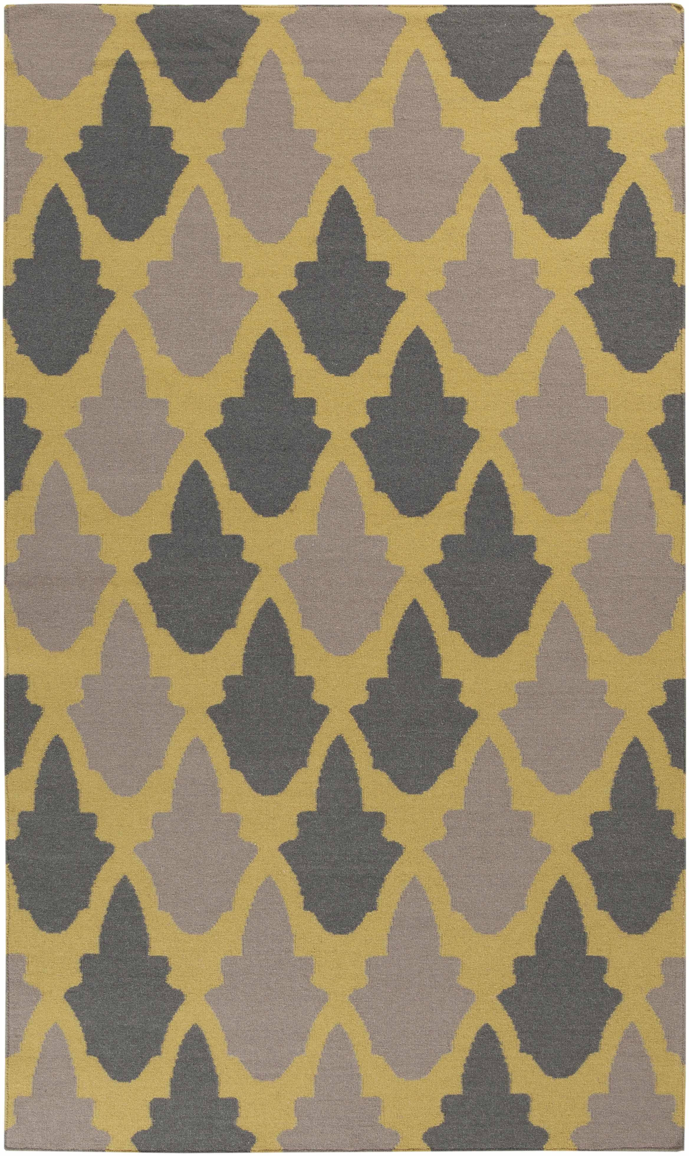 Olive Hand Woven 100% Wool Modern Rectangle Handmade rug, Indoor use only, no fringe, non-washable.