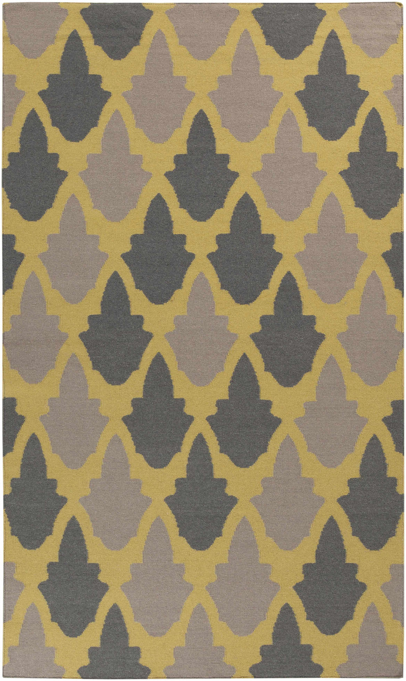 Olive Hand Woven 100% Wool Modern Rectangle Handmade rug, Indoor use only, no fringe, non-washable.