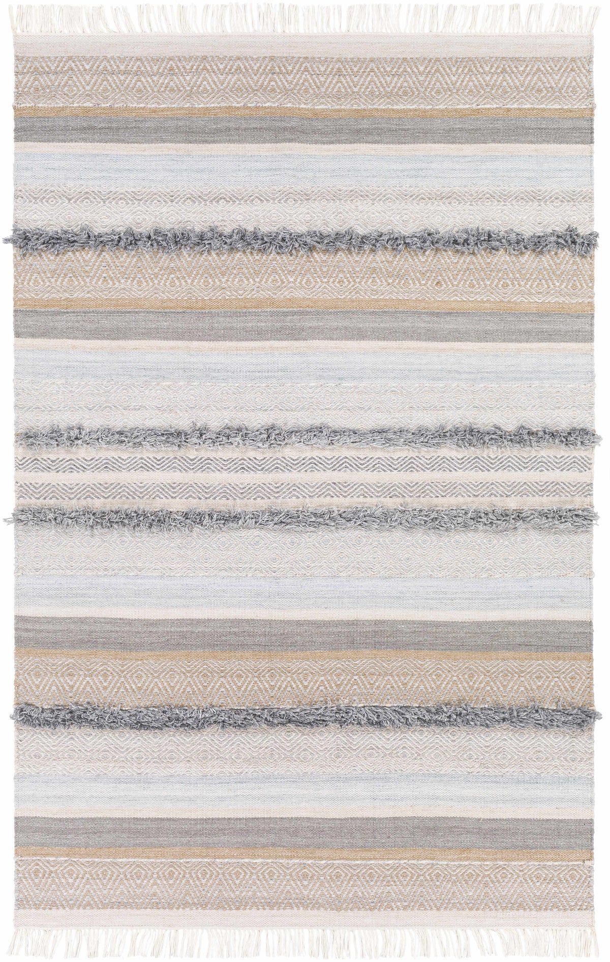 Brown Hand Woven 100% Recycled PET Yarn Global Rectangle Handmade rug, Indoor use only, has fringe, non-washable. runner also available