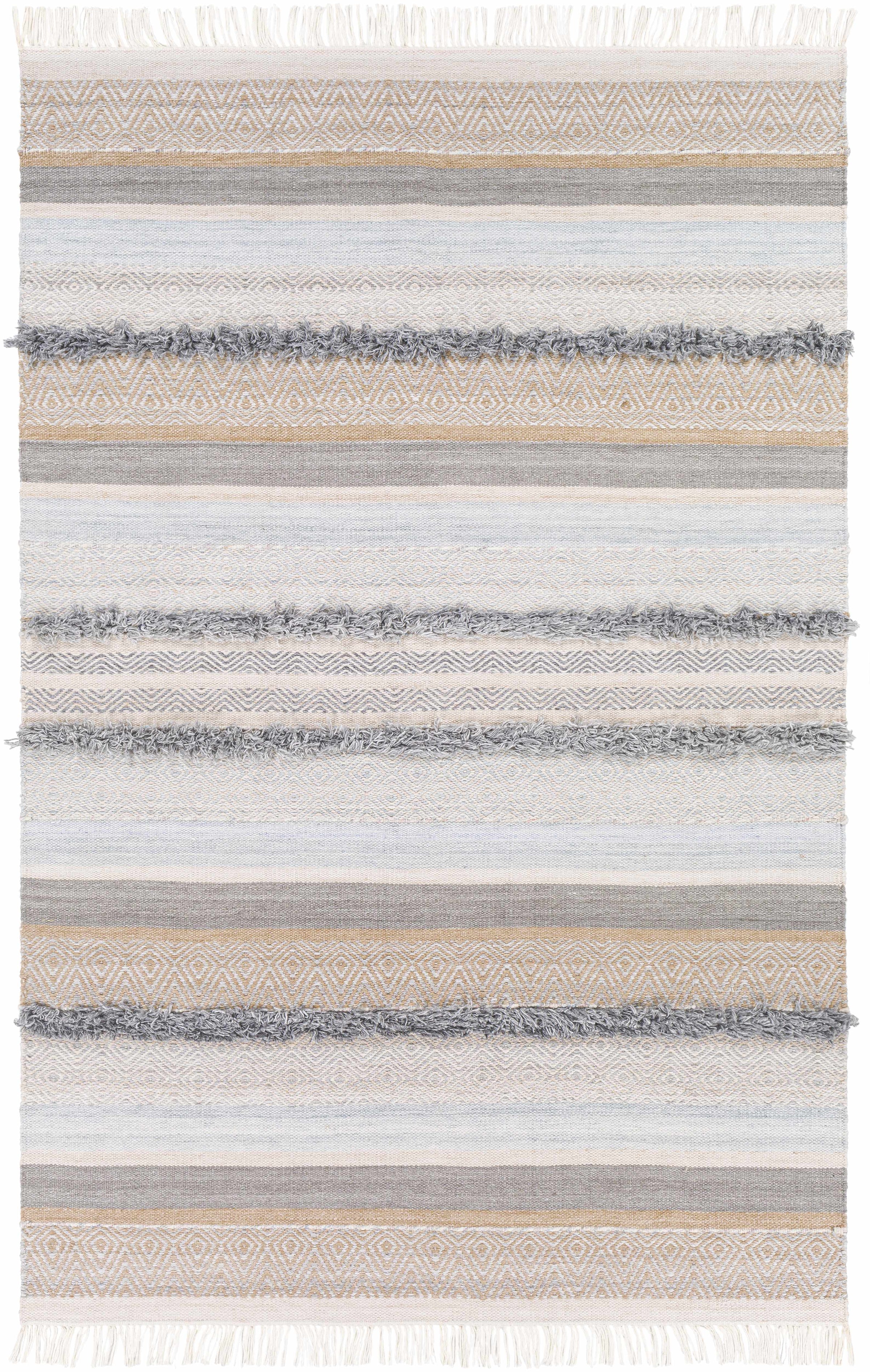 Brown Hand Woven 100% Recycled PET Yarn Global Rectangle Handmade rug, Indoor use only, has fringe, non-washable. runner also available