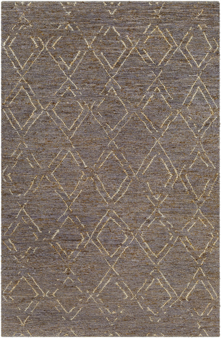 Charcoal Hand Woven 100% Jute Cottage Rectangle Handmade rug, Indoor use only, no fringe, non-washable.