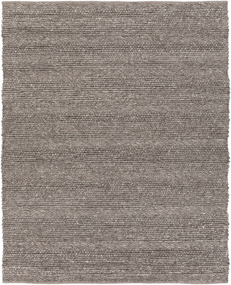 Charcoal Hand Woven 100% Wool Modern Rectangle Handmade rug, Indoor use only, no fringe, non-washable. runner, square also available