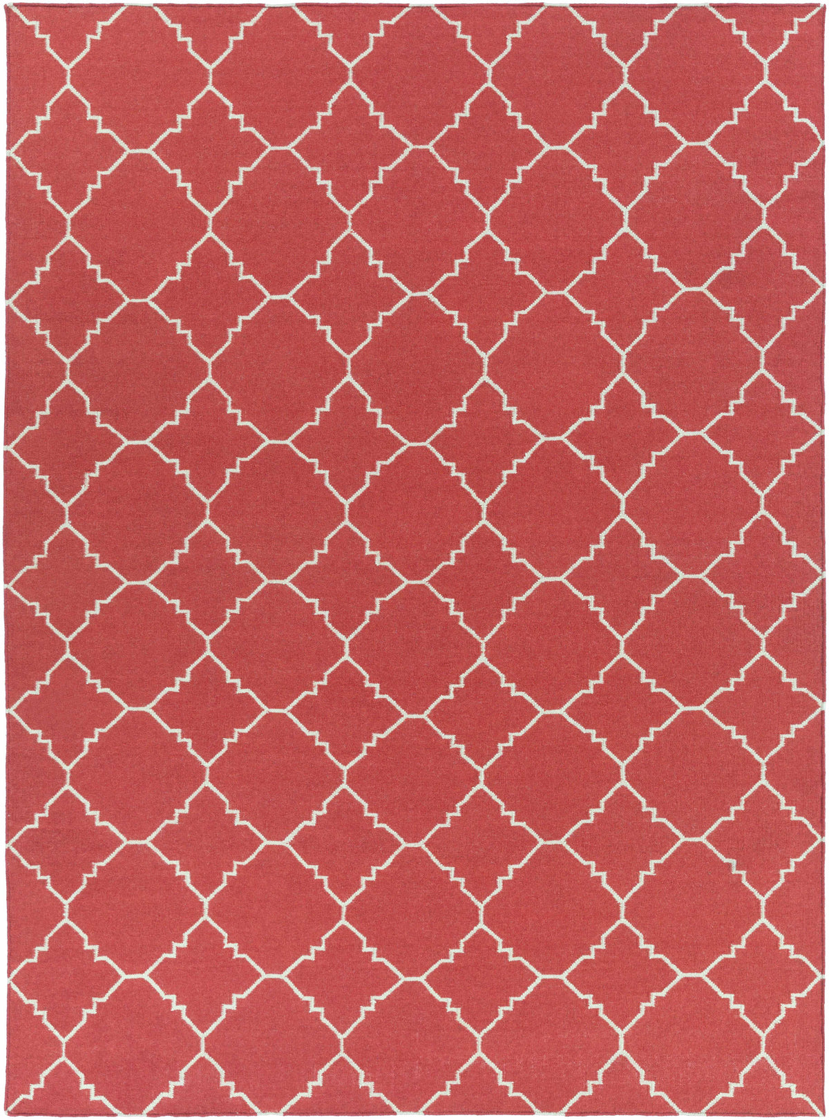 Red Hand Woven 100% Wool Modern Rectangle Handmade rug, Indoor use only, no fringe, non-washable. runner also available