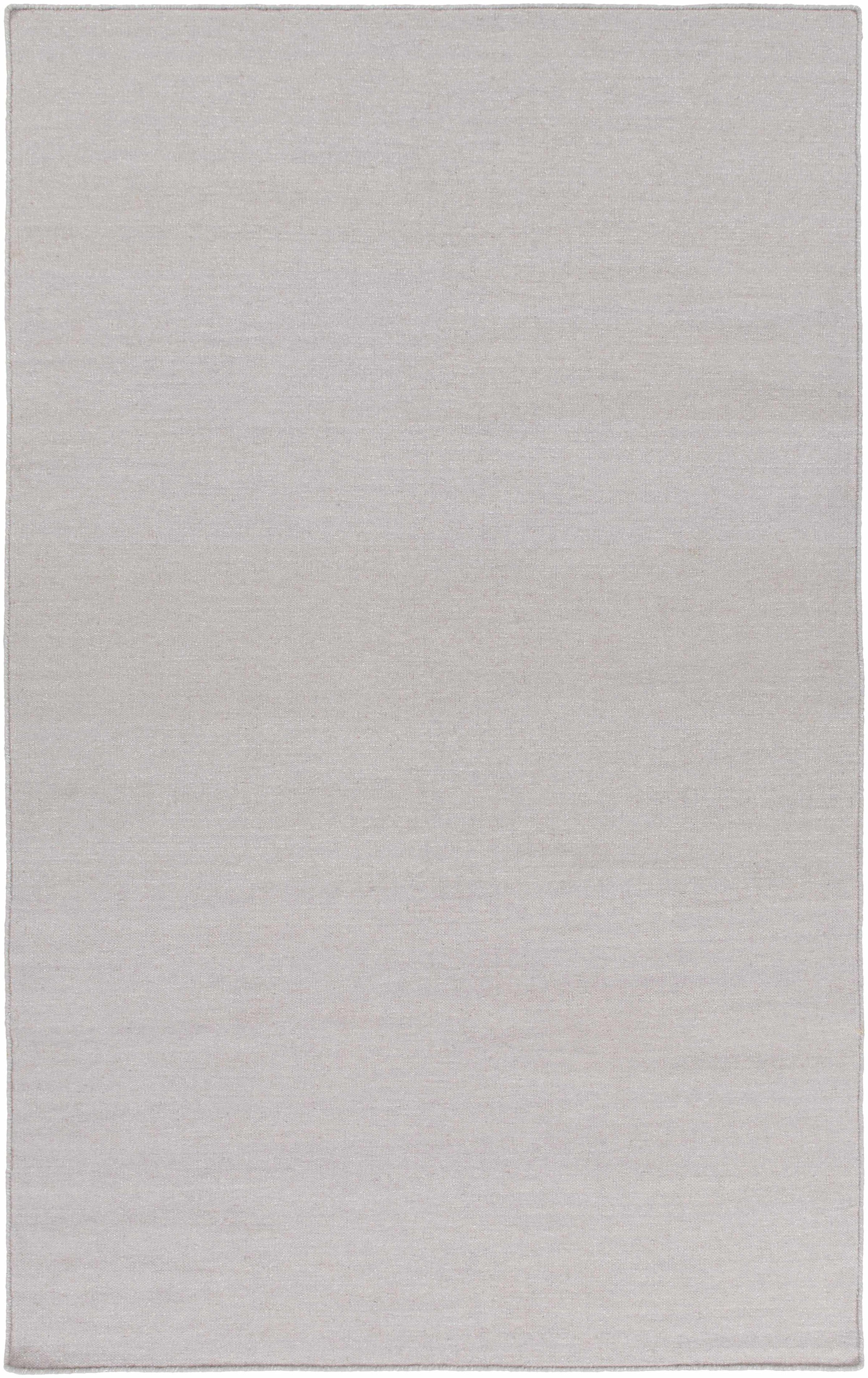 Light Gray Hand Woven 70% Wool, 30% Metallic Thread Cottage Rectangle Handmade rug, Indoor use only, no fringe, non-washable. runner also available