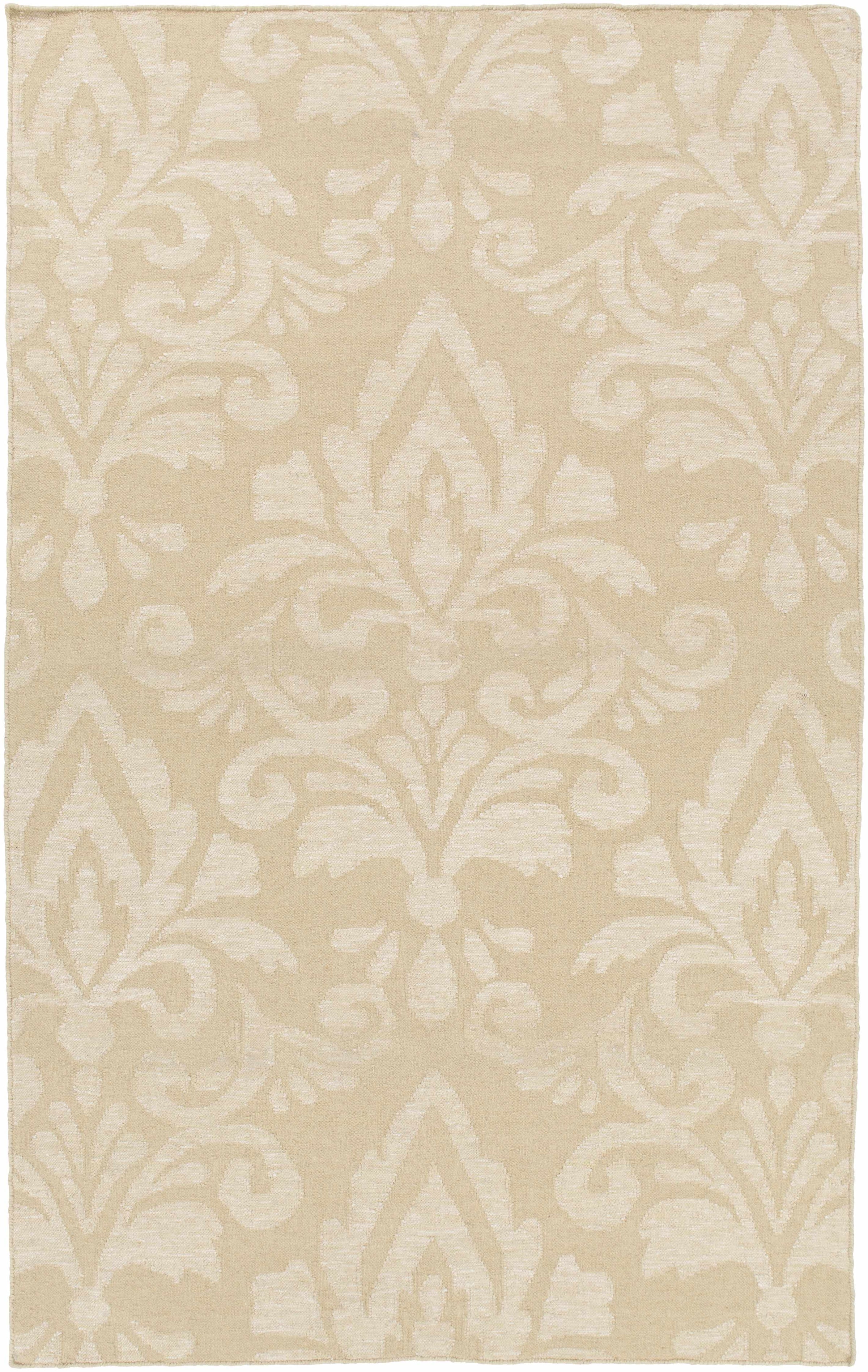 Beige Hand Woven 50% Wool, 30% Viscose, 20% Cotton Modern Rectangle Handmade rug, Indoor use only, no fringe, non-washable. runner also available