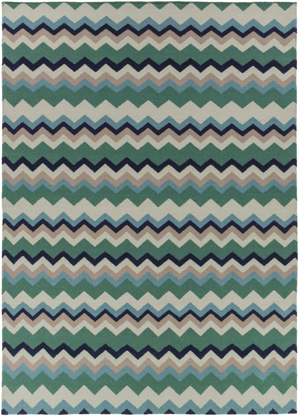 Dark Green Hand Woven 100% Wool Modern Rectangle Handmade rug, Indoor use only, no fringe, non-washable. runner also available