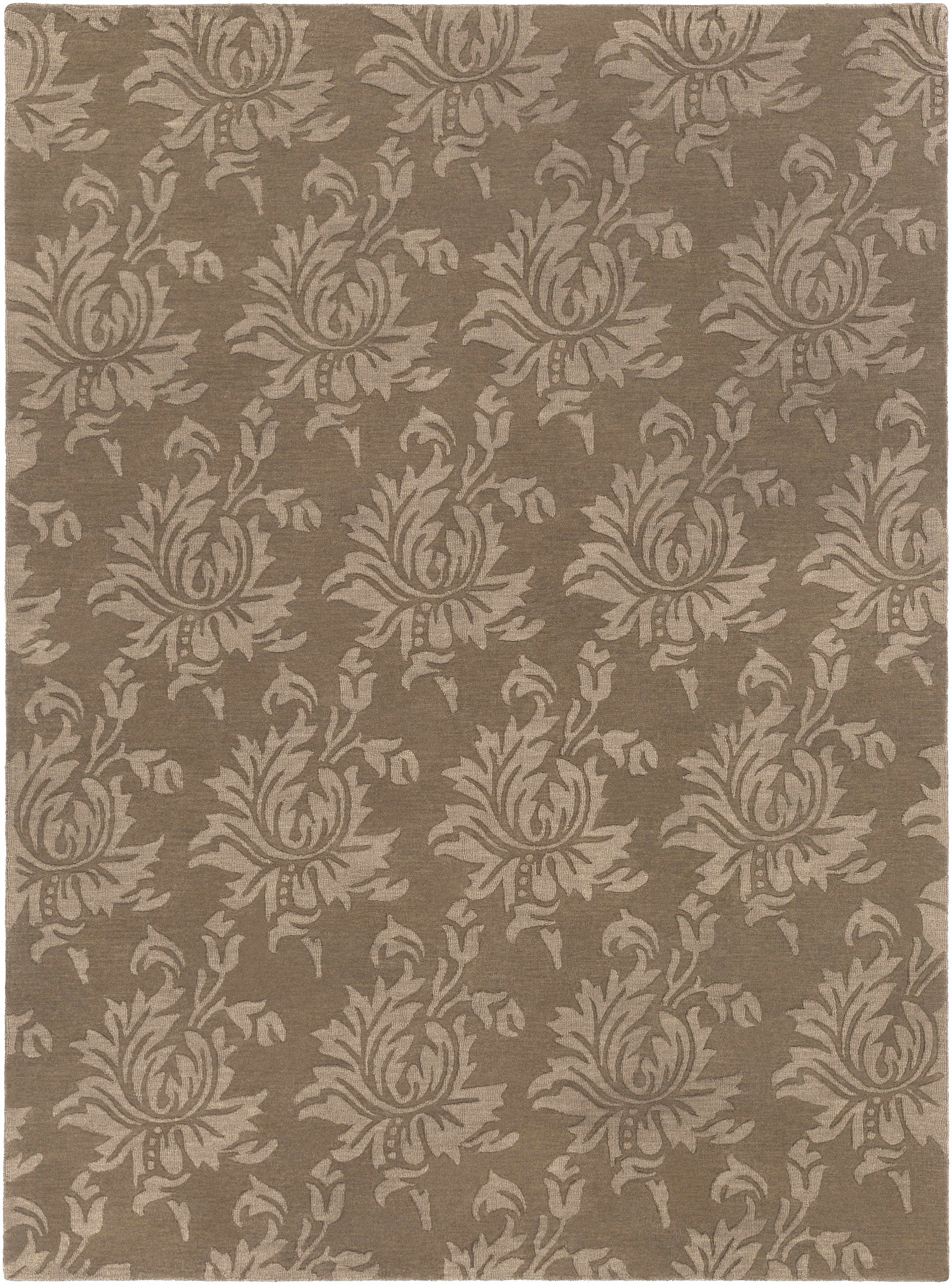 Brown Hand Loomed 100% Wool Modern Rectangle Handmade rug, Indoor use only, no fringe, non-washable. runner also available