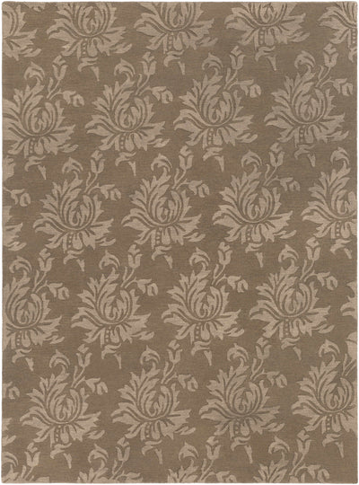 Brown Hand Loomed 100% Wool Modern Rectangle Handmade rug, Indoor use only, no fringe, non-washable. runner also available