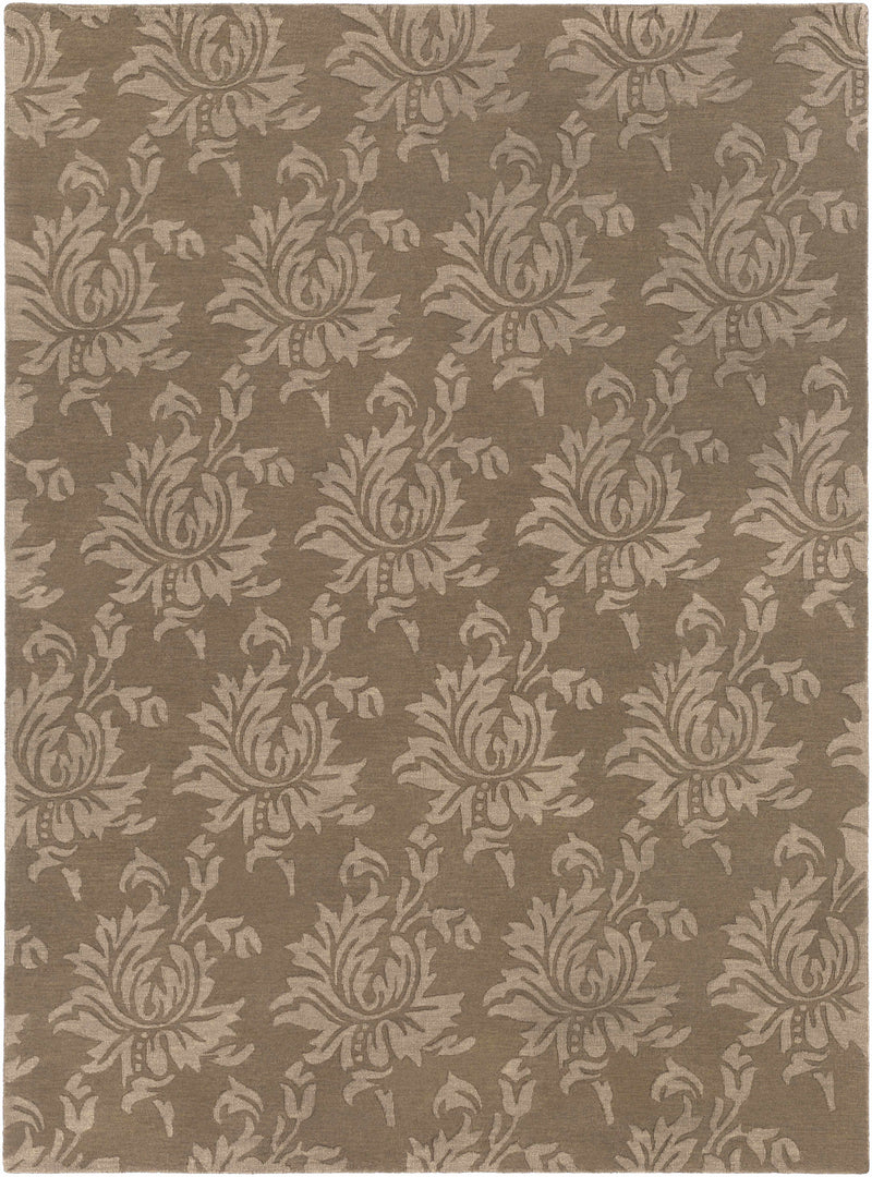 Brown Hand Loomed 100% Wool Modern Rectangle Handmade rug, Indoor use only, no fringe, non-washable. runner also available